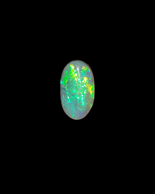 Vivid Green Australian Black Opal From Lightning Ridge NSW